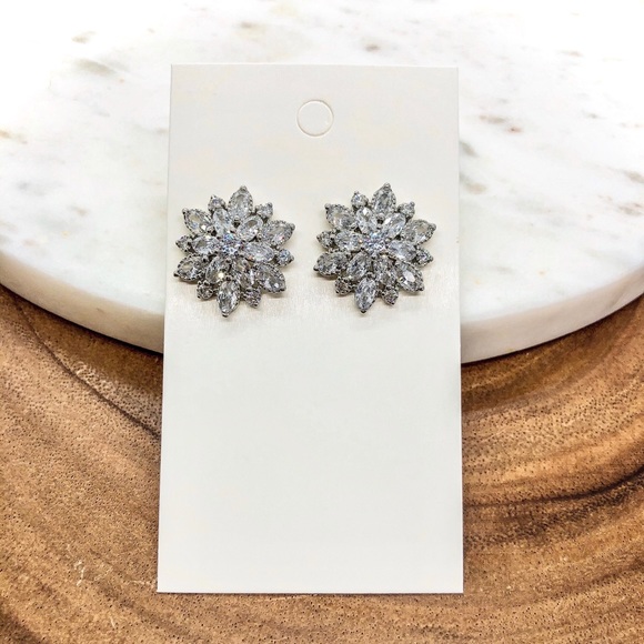 Jewelry - Cubic Zirconia Formal Silver Earrings